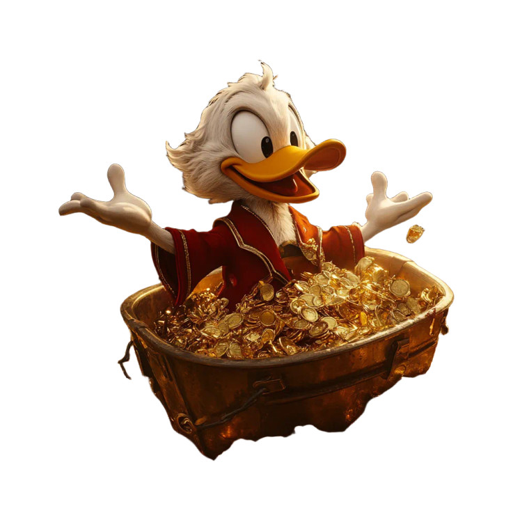 Human Scrooge Mcduck Vinyl Car Decal Sticker – Waterproof & UV-Resistant 8"