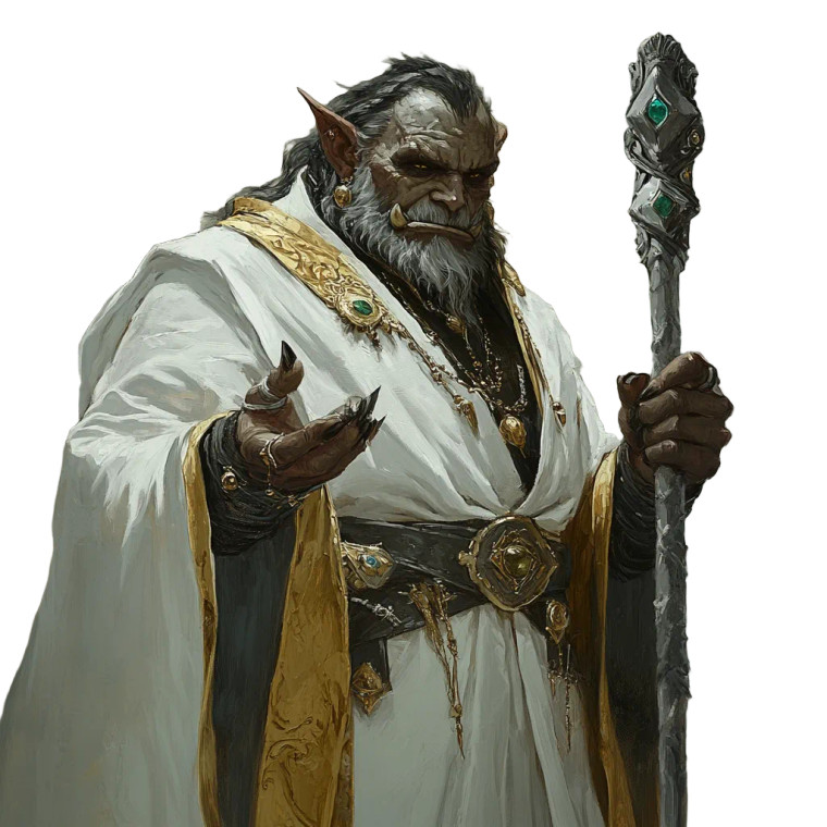 Friendly Orc Mage Vinyl Car Decal Sticker – Waterproof & UV-Resistant 8"