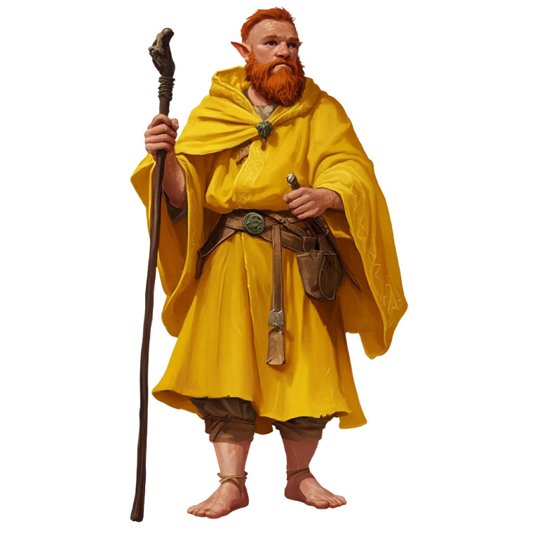 Elegant Halfling Cleric Vinyl Car Decal Sticker – Waterproof & UV-Resistant 8"