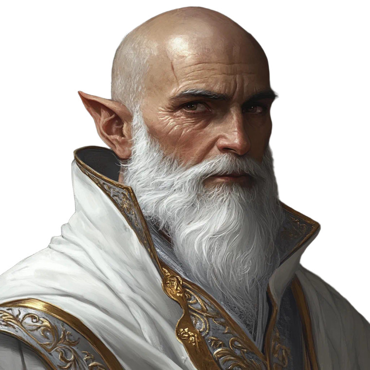 Elder Half-Elf Wizard Vinyl Car Decal Sticker – Waterproof & UV-Resistant 8"