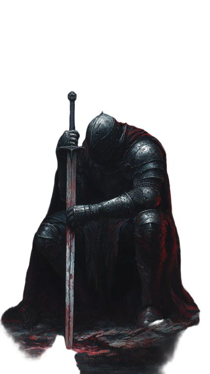 Knight In Shadows Vinyl Car Decal Sticker – Waterproof & UV-Resistant 8"