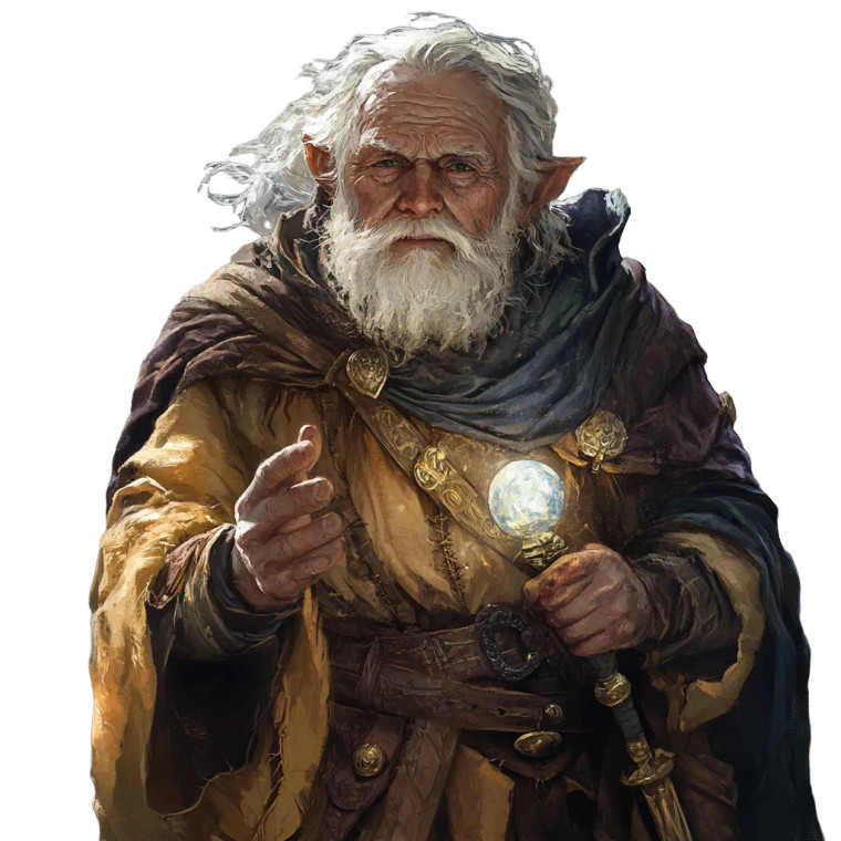 Elderly Halfling Wizard Vinyl Car Decal Sticker – Waterproof & UV-Resistant 8"