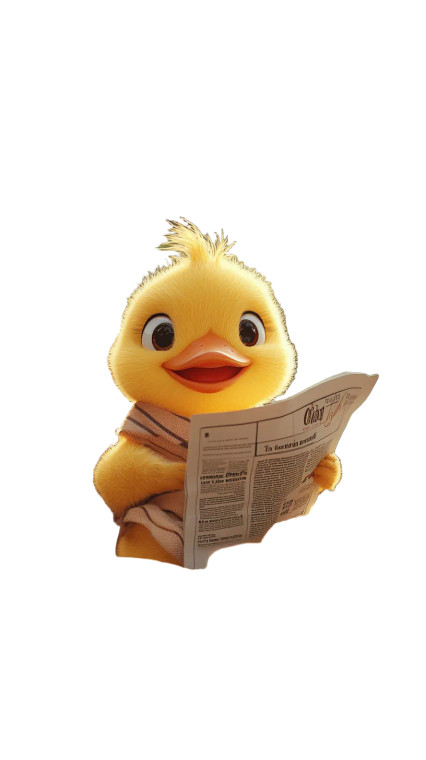 Cheerful Morning Duck Vinyl Car Decal Sticker – Waterproof & UV-Resistant 8"