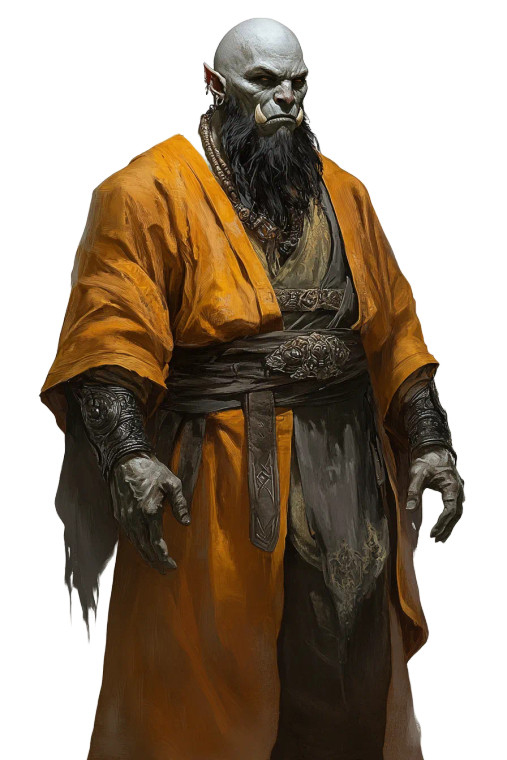 Orc Monk Vinyl Car Decal Sticker – Waterproof & UV-Resistant 8"