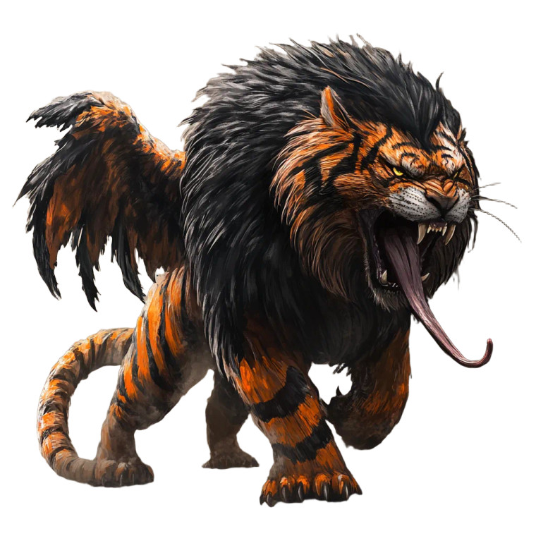 Mythical Chimera Beast V2 Vinyl Car Decal Sticker – Waterproof & UV-Resistant 8"