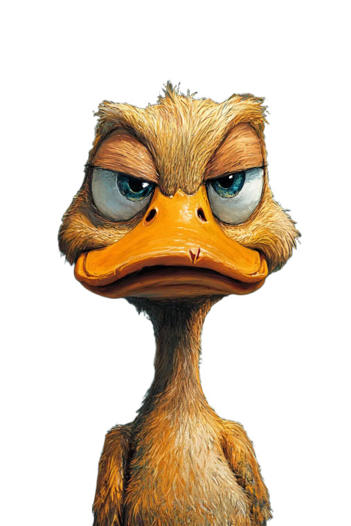 Sarcastic Duck Vinyl Car Decal Sticker – Waterproof & UV-Resistant 8"