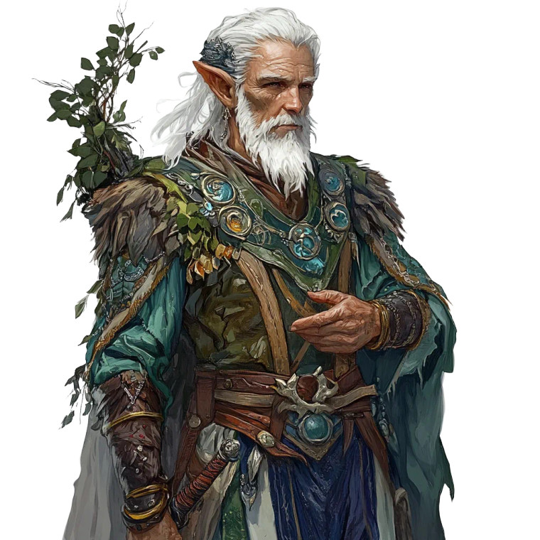 Elderly Wood Elf Vinyl Car Decal Sticker – Waterproof & UV-Resistant 8"