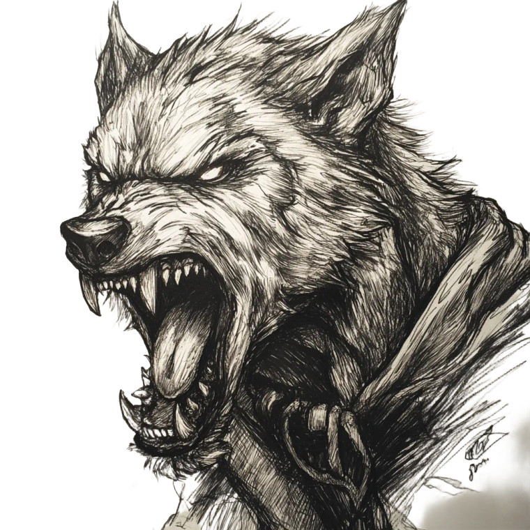 Female Werewolf Vinyl Car Decal Sticker – Waterproof & UV-Resistant 8"