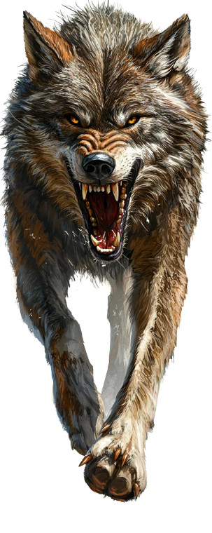 Snarling Dire Wolf Vinyl Car Decal Sticker – Waterproof & UV-Resistant 8"