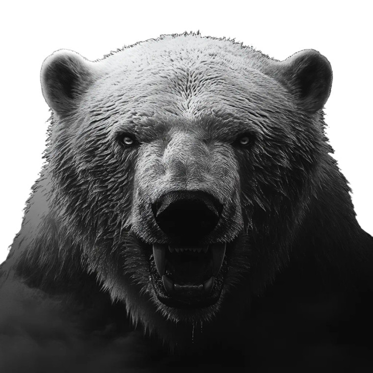 Vicious Polar Bear Vinyl Car Decal Sticker – Waterproof & UV-Resistant 8"