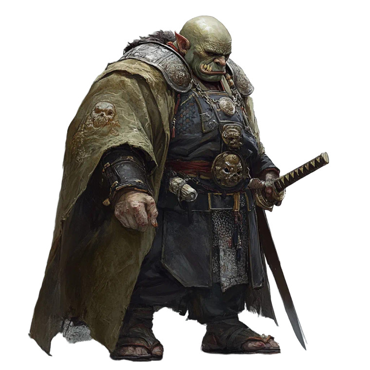 Orc Samurai Vinyl Car Decal Sticker – Waterproof & UV-Resistant 8"