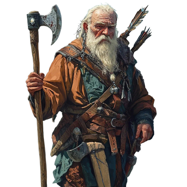 D&D Elder Warrior Vinyl Car Decal Sticker – Waterproof & UV-Resistant 8"