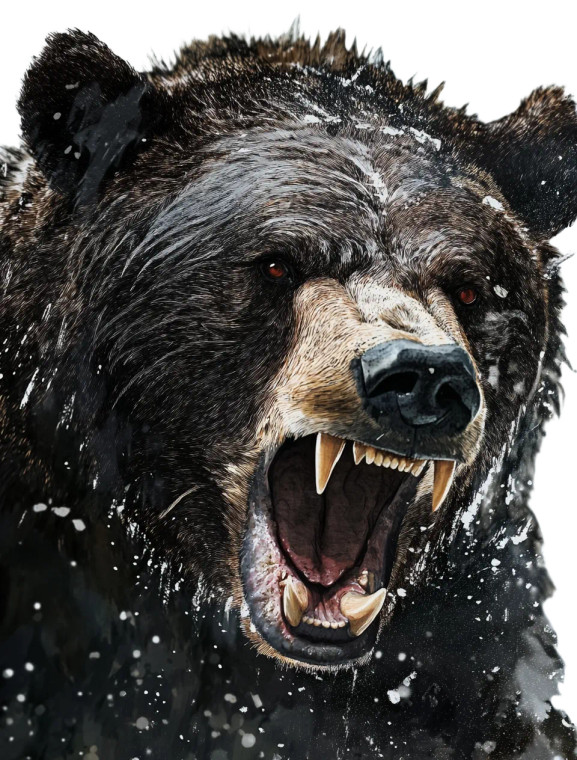 Ferocious Syrian Bear Vinyl Car Decal Sticker – Waterproof & UV-Resistant 8"