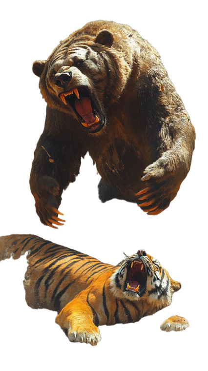 Grizzly Bear Victory Vinyl Car Decal Sticker – Waterproof & UV-Resistant 8"