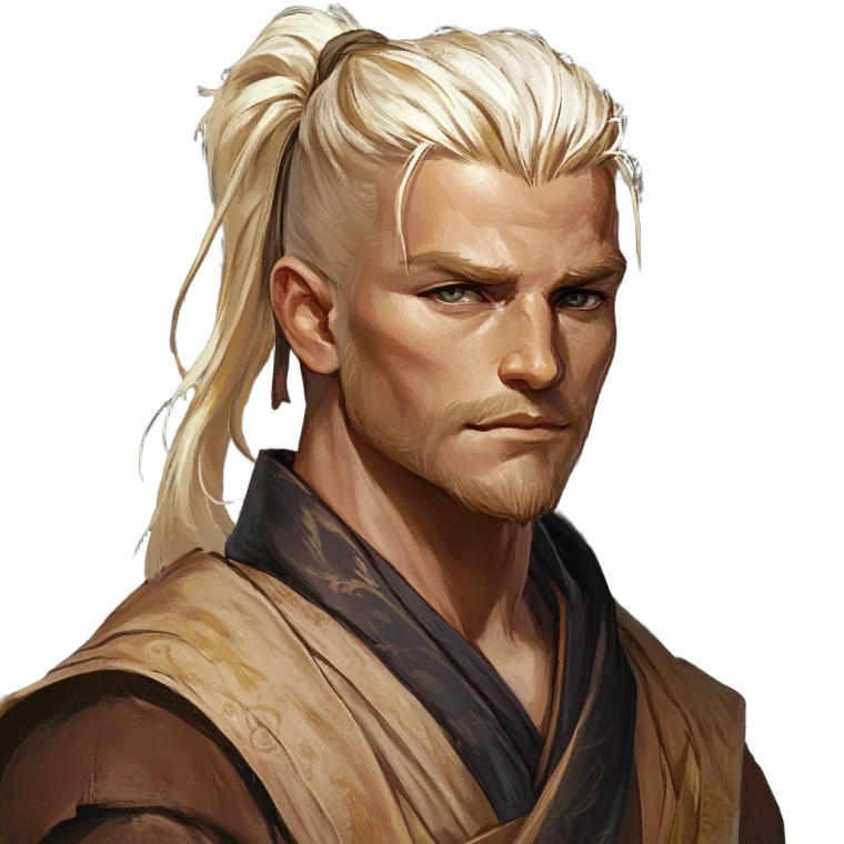 Blonde Monk Character Vinyl Car Decal Sticker – Waterproof & UV-Resistant 8"