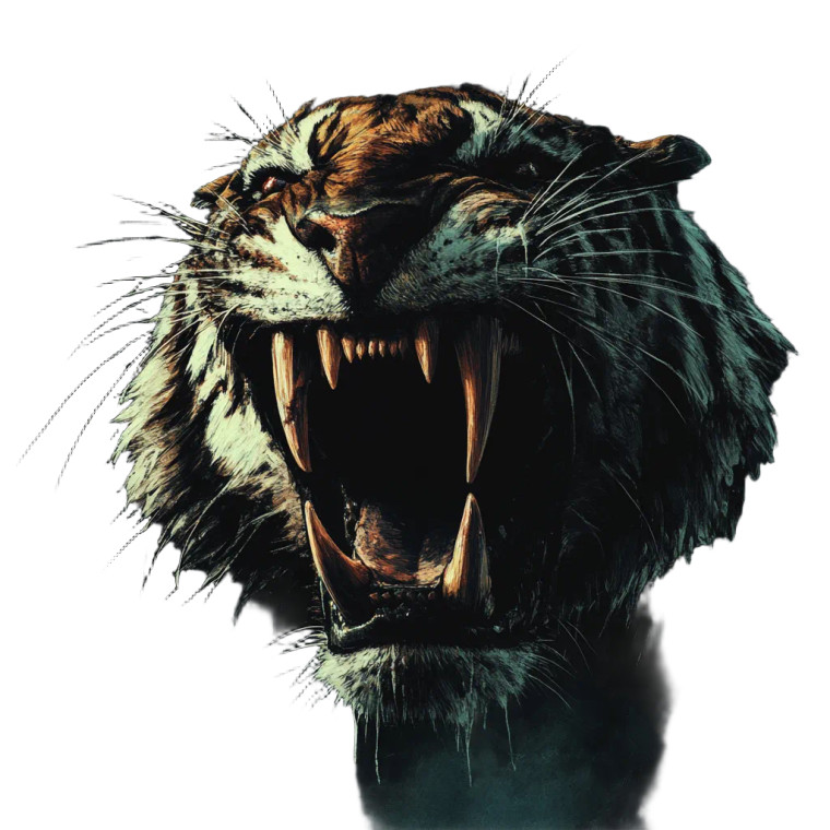 Saber Tooth Roar Vinyl Car Decal Sticker – Waterproof & UV-Resistant 8"