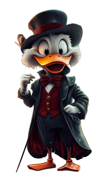 Cool Scrooged Duck Vinyl Car Decal Sticker – Waterproof & UV-Resistant 8"