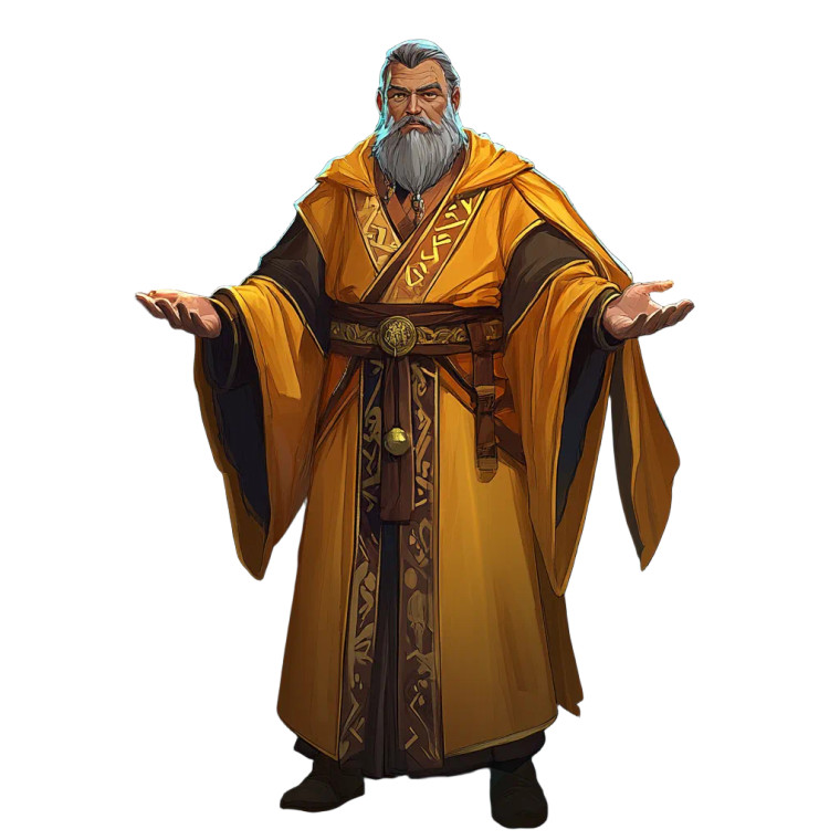 Casual Wizard Monk Vinyl Car Decal Sticker – Waterproof & UV-Resistant 8"