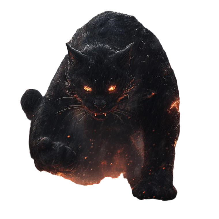 Thunder Cat Spirit Vinyl Car Decal Sticker – Waterproof & UV-Resistant 8"