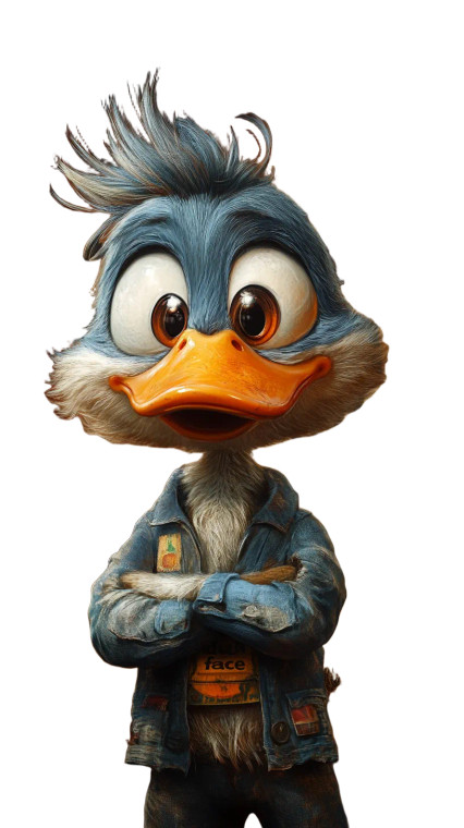 Exaggerated Duck Face Vinyl Car Decal Sticker – Waterproof & UV-Resistant 8"