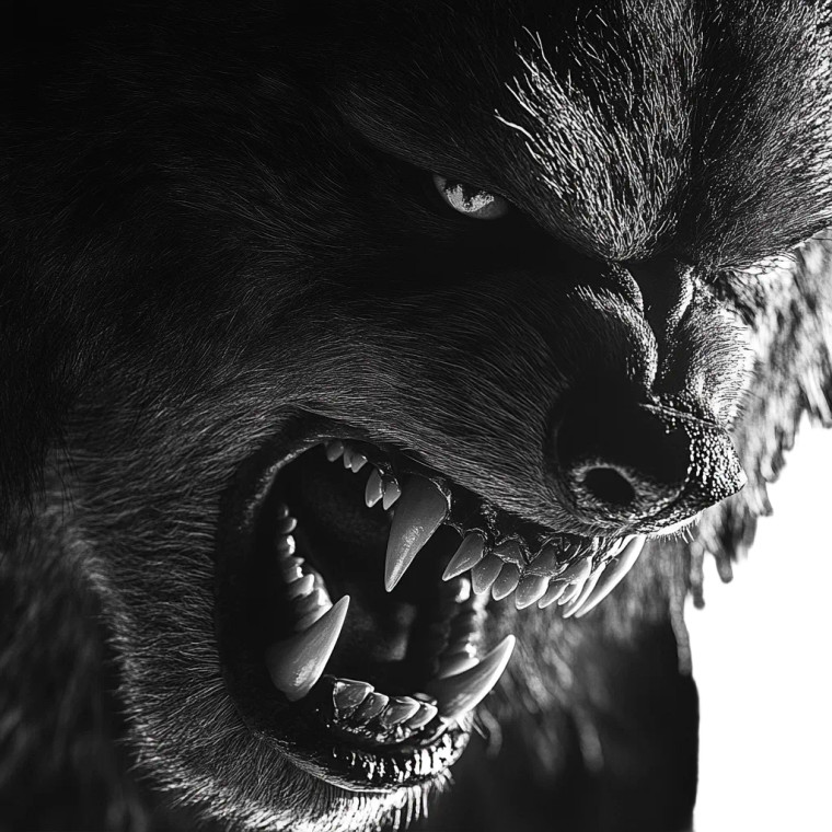 Menacing Werewolf Bite Vinyl Car Decal Sticker – Waterproof & UV-Resistant 8"