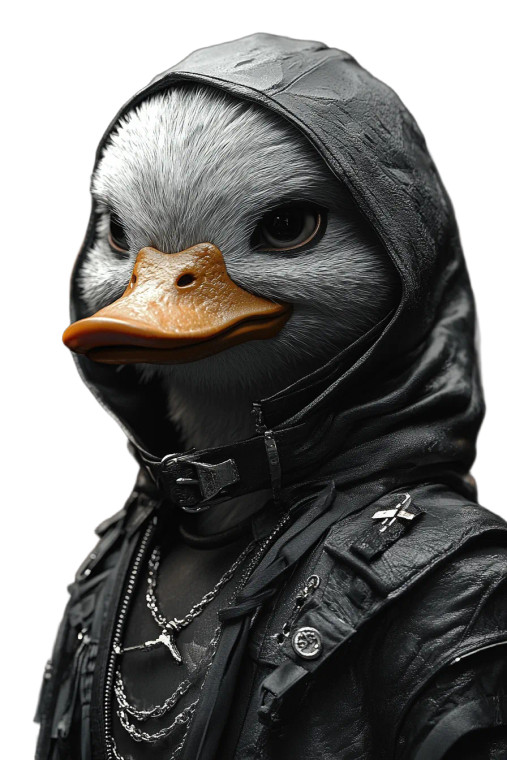 Hip-Hop Duck Hood Vinyl Car Decal Sticker – Waterproof & UV-Resistant 8"