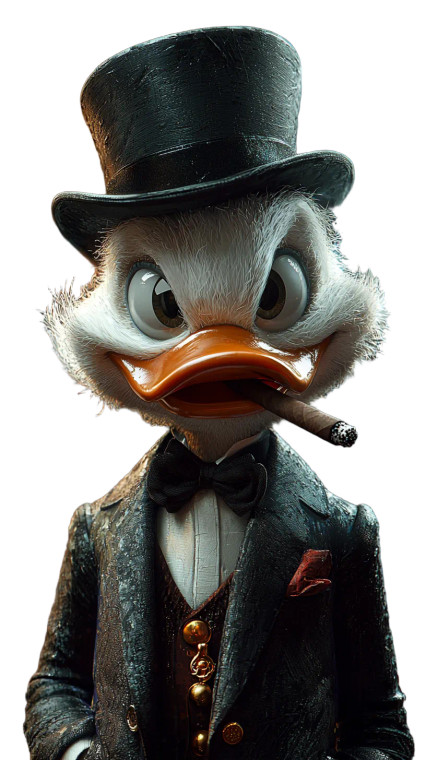 Scrooge Mcduck Portrait Vinyl Car Decal Sticker – Waterproof & UV-Resistant 8"