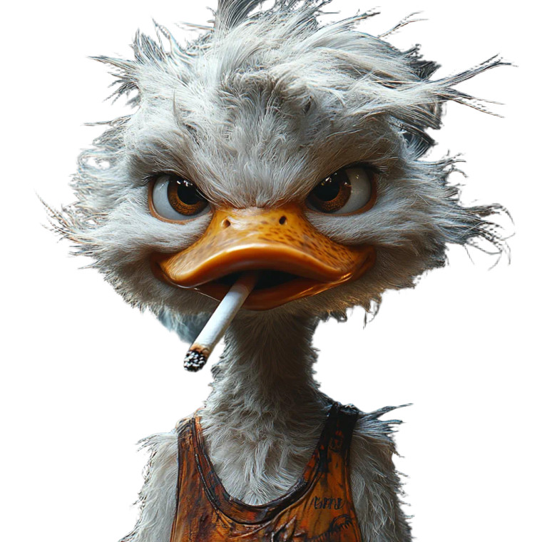 Angry Duck Vinyl Car Decal Sticker – Waterproof & UV-Resistant 8"