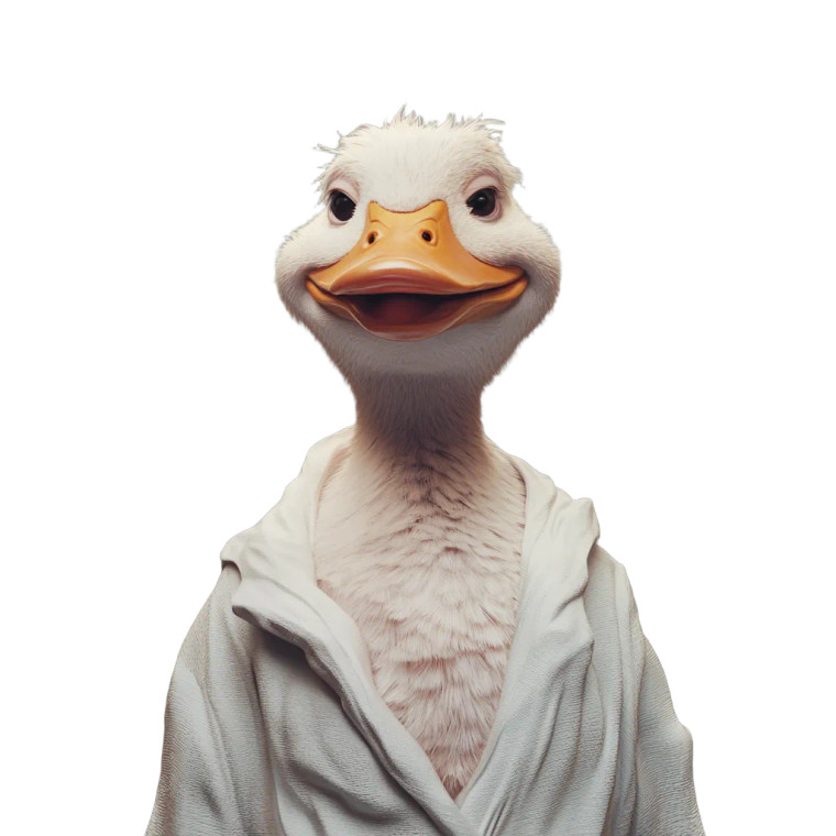 Happy Duck V2 Vinyl Car Decal Sticker – Waterproof & UV-Resistant 8"