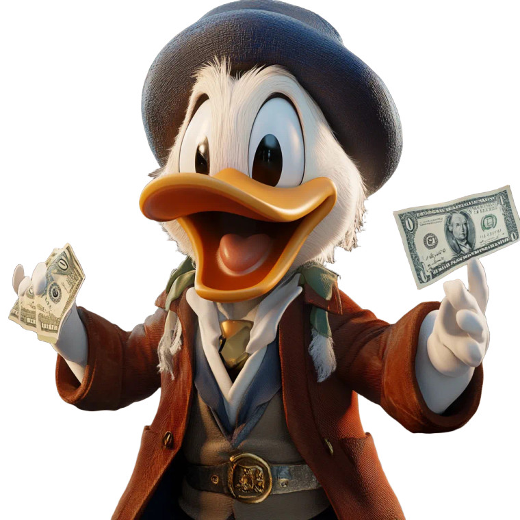 Happy Scrooge Mcduck V3 Vinyl Car Decal Sticker – Waterproof & UV-Resistant 8"