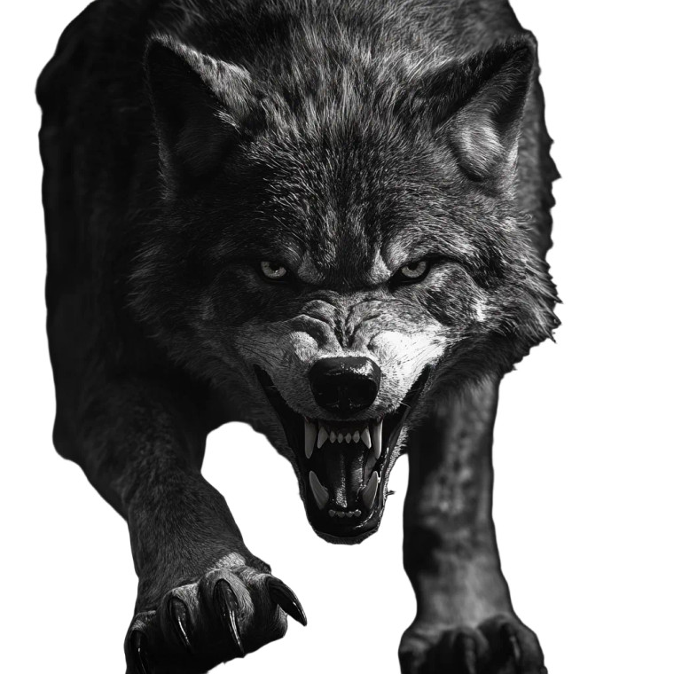 Growling Wolf Vinyl Car Decal Sticker – Waterproof & UV-Resistant 8"
