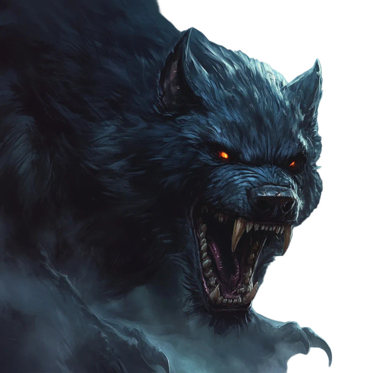 Dire Evil Warg Vinyl Car Decal Sticker – Waterproof & UV-Resistant 8"