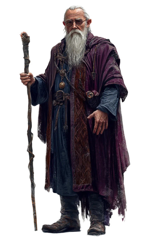 Middle-Aged Wizard Vinyl Car Decal Sticker – Waterproof & UV-Resistant 8"