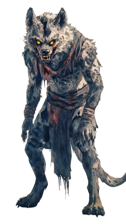 Hyena Vampire Portrait Vinyl Car Decal Sticker – Waterproof & UV-Resistant 8"