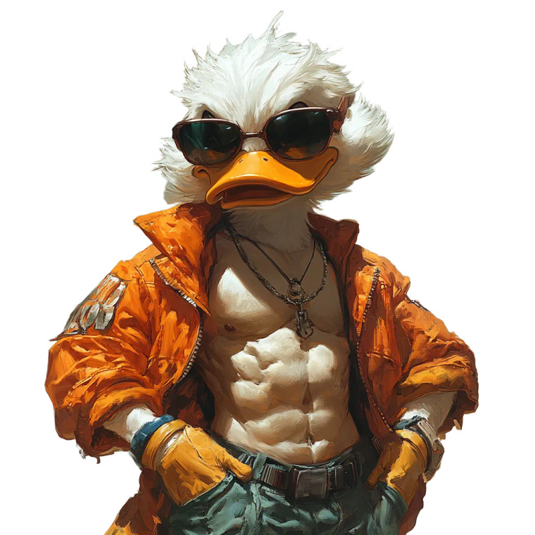 Rich Body Builder Duck Vinyl Car Decal Sticker – Waterproof & UV-Resistant 8"