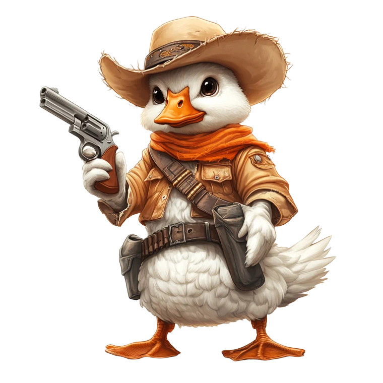 Cowboy Goose Vinyl Car Decal Sticker – Waterproof & UV-Resistant 8"