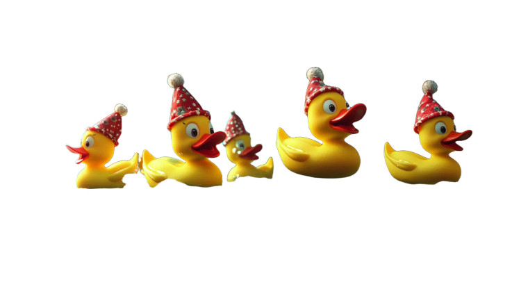 Duckies In Caps Vinyl Car Decal Sticker – Waterproof & UV-Resistant 8"