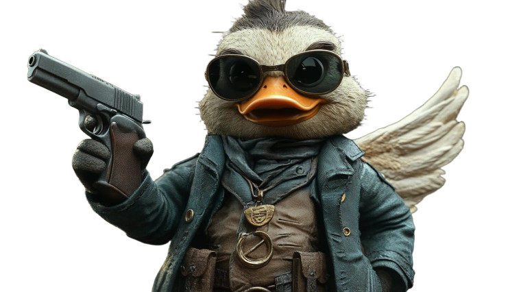 Duck Dirty Harry Vinyl Car Decal Sticker – Waterproof & UV-Resistant 8"