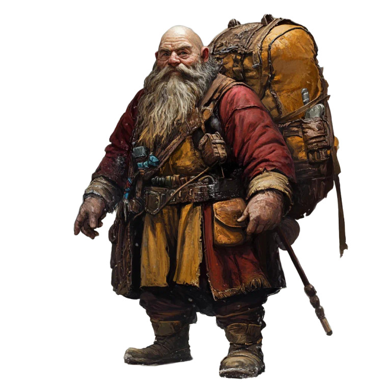 Traveling Dwarf Salesman Vinyl Car Decal Sticker – Waterproof & UV-Resistant 8"