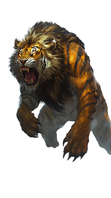 Lion-Tiger Hybrid Vinyl Car Decal Sticker – Waterproof & UV-Resistant 8"