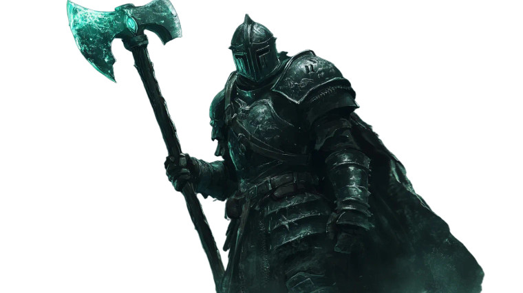 Knight With Axe Vinyl Car Decal Sticker – Waterproof & UV-Resistant 8"