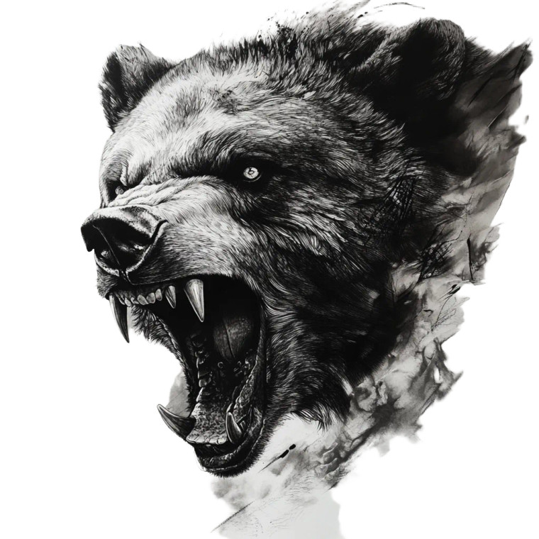 Angry Bear Tattoo V3 Vinyl Car Decal Sticker – Waterproof & UV-Resistant 8" Angry Bear Tattoo V3 Vinyl Car Decal Sticker – Waterproof & UV-Resistant 8"