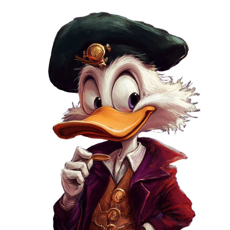 Scrooge Mcduck V3 Vinyl Car Decal Sticker – Waterproof & UV-Resistant 8"