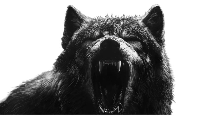Angry Wolf Screaming Vinyl Car Decal Sticker – Waterproof & UV-Resistant 8"