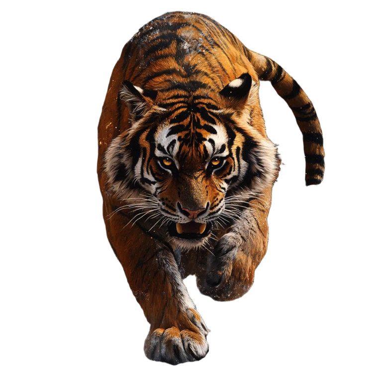 Angry Tiger Pearl Vinyl Car Decal Sticker – Waterproof & UV-Resistant 8"