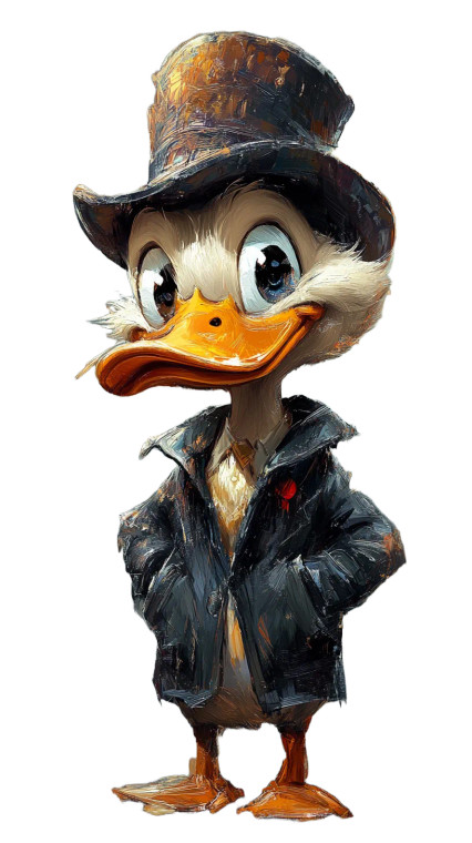 Detective Duck V5 Vinyl Car Decal Sticker – Waterproof & UV-Resistant 8"