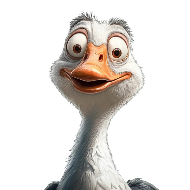 Silly Goose Vinyl Car Decal Sticker – Waterproof & UV-Resistant 8"