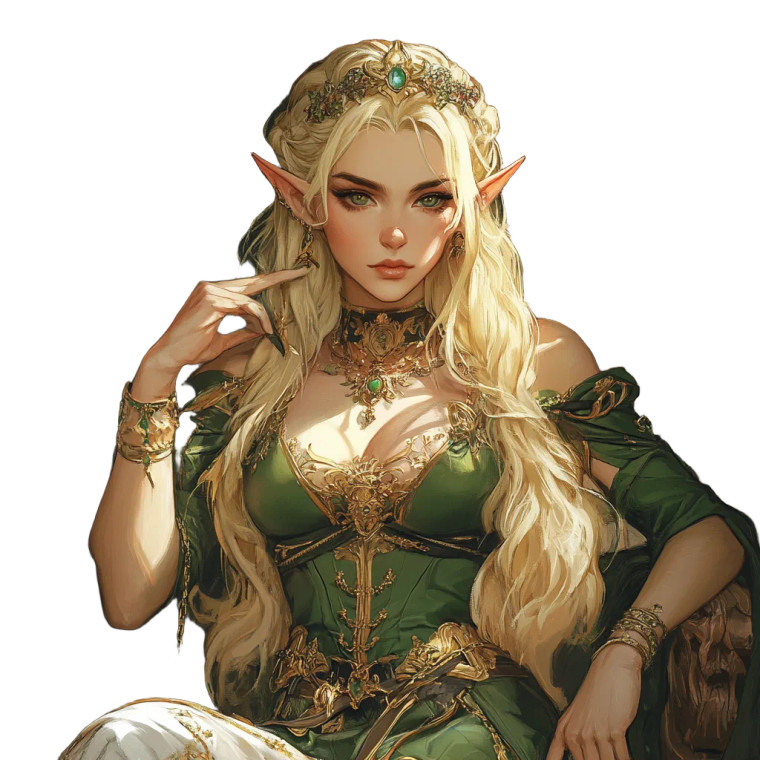 Elven Royalty Vinyl Car Decal Sticker – Waterproof & UV-Resistant 8"