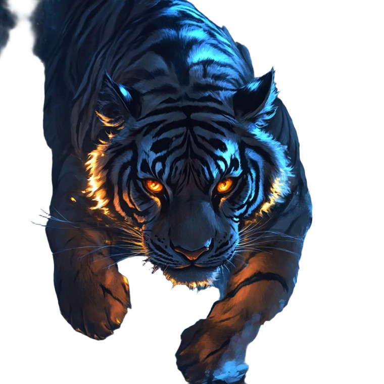 Awakened Tiger Vinyl Car Decal Sticker – Waterproof & UV-Resistant 8"