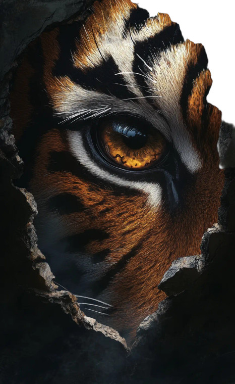 Tiger'S Eye Iphone Vinyl Car Decal Sticker – Waterproof & UV-Resistant 8"